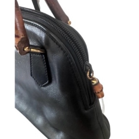 Gucci Vintage Black Bamboo Handle Bag - Picture 2 of 7